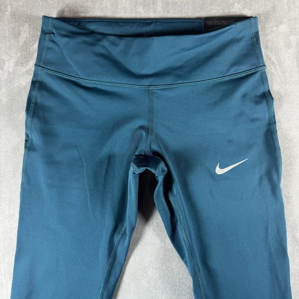 Nike Womens Epic Run Tight FIT Crop Blue Running Leggings 938602-425 Size S